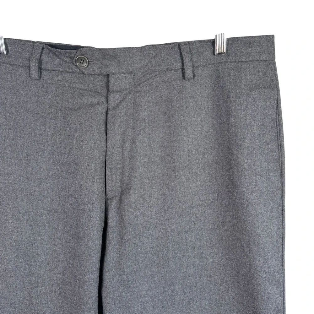Banana Republic Gavin 100% Wool Dress Pants Mens 36x32 Gray Straight Leg